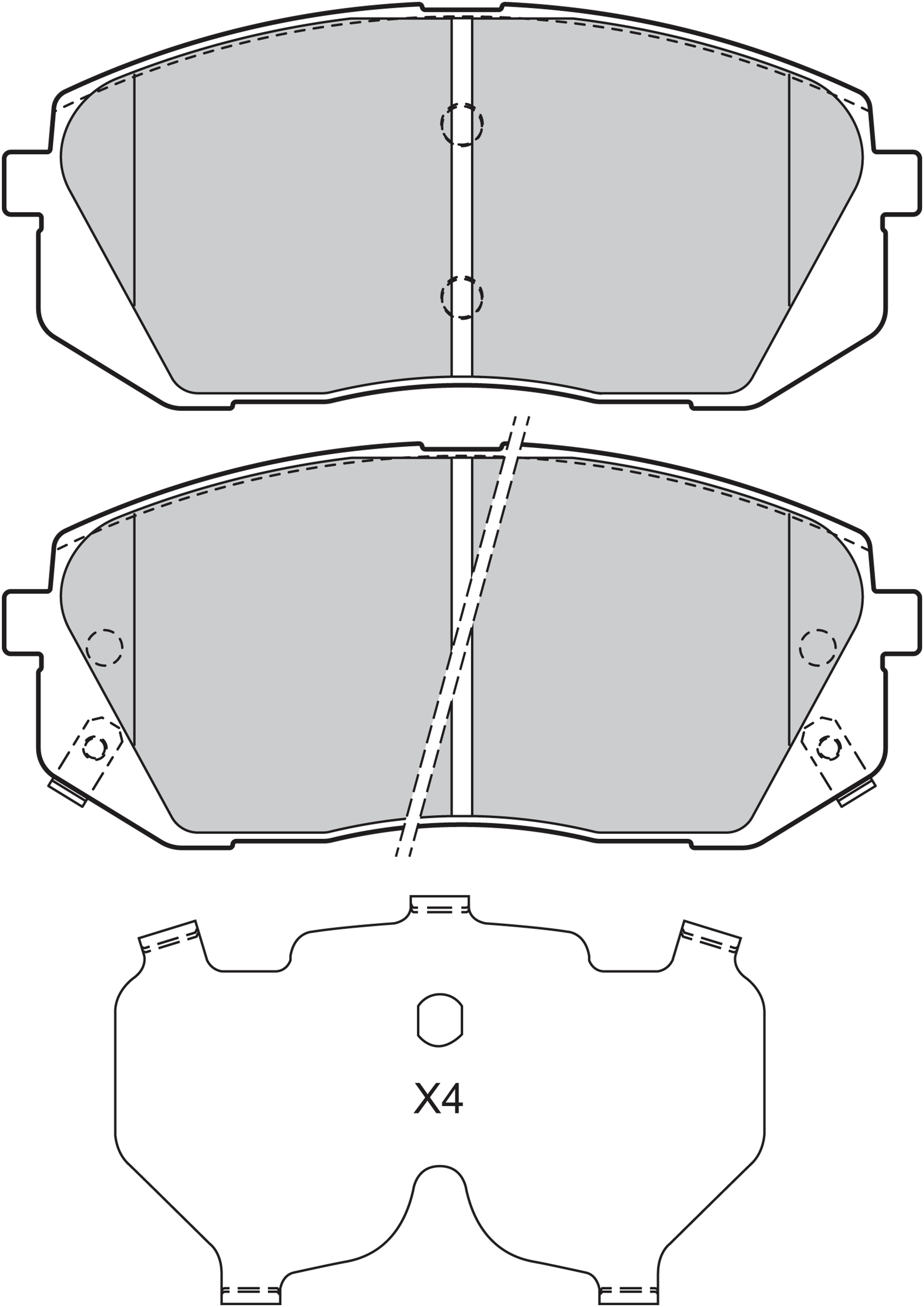 Jeu de 4 plaquettes de frein | VALEO