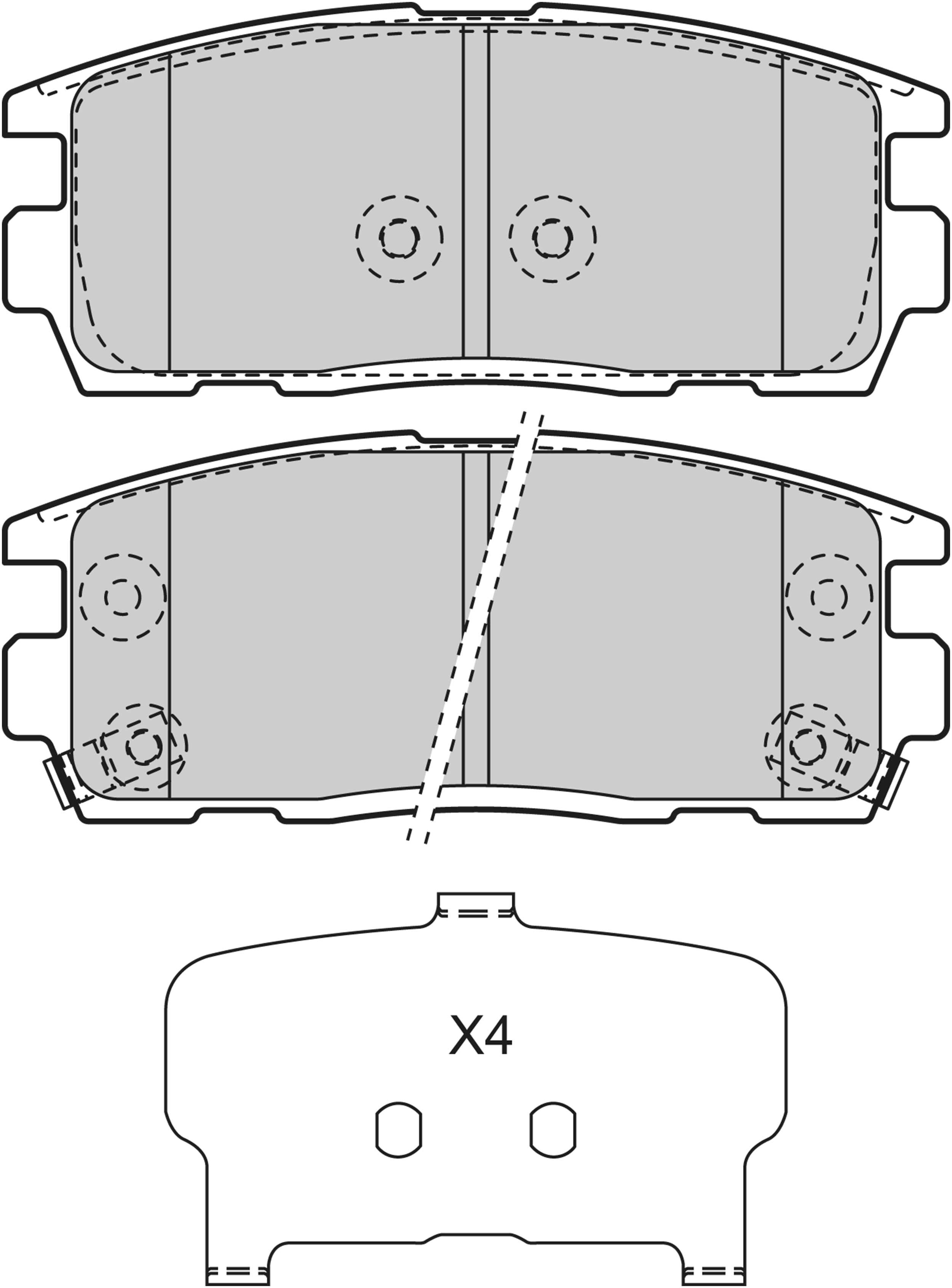 Jeu de 4 plaquettes de frein | VALEO
