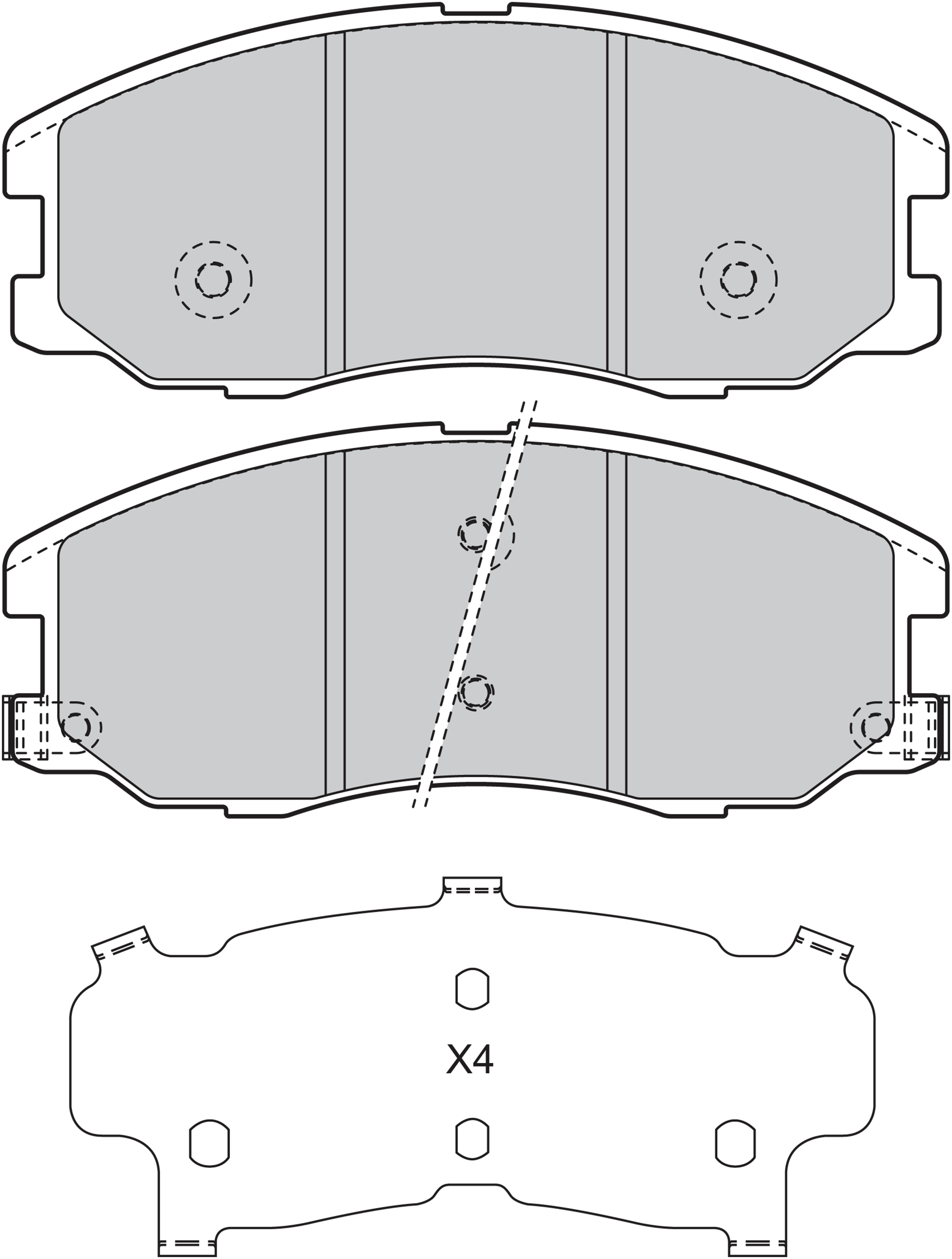 Jeu de 4 plaquettes de frein | VALEO