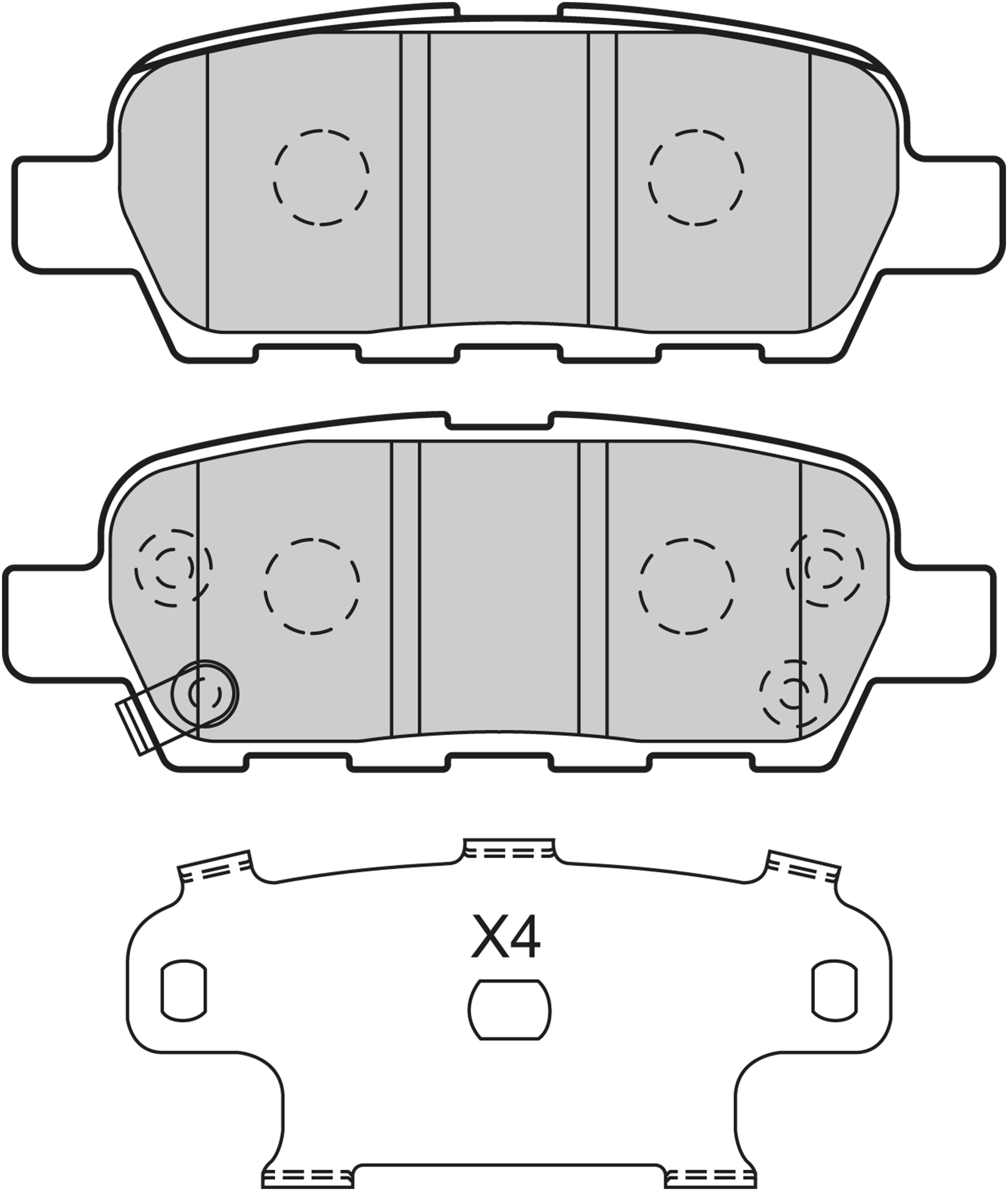 Jeu de 4 plaquettes de frein | VALEO
