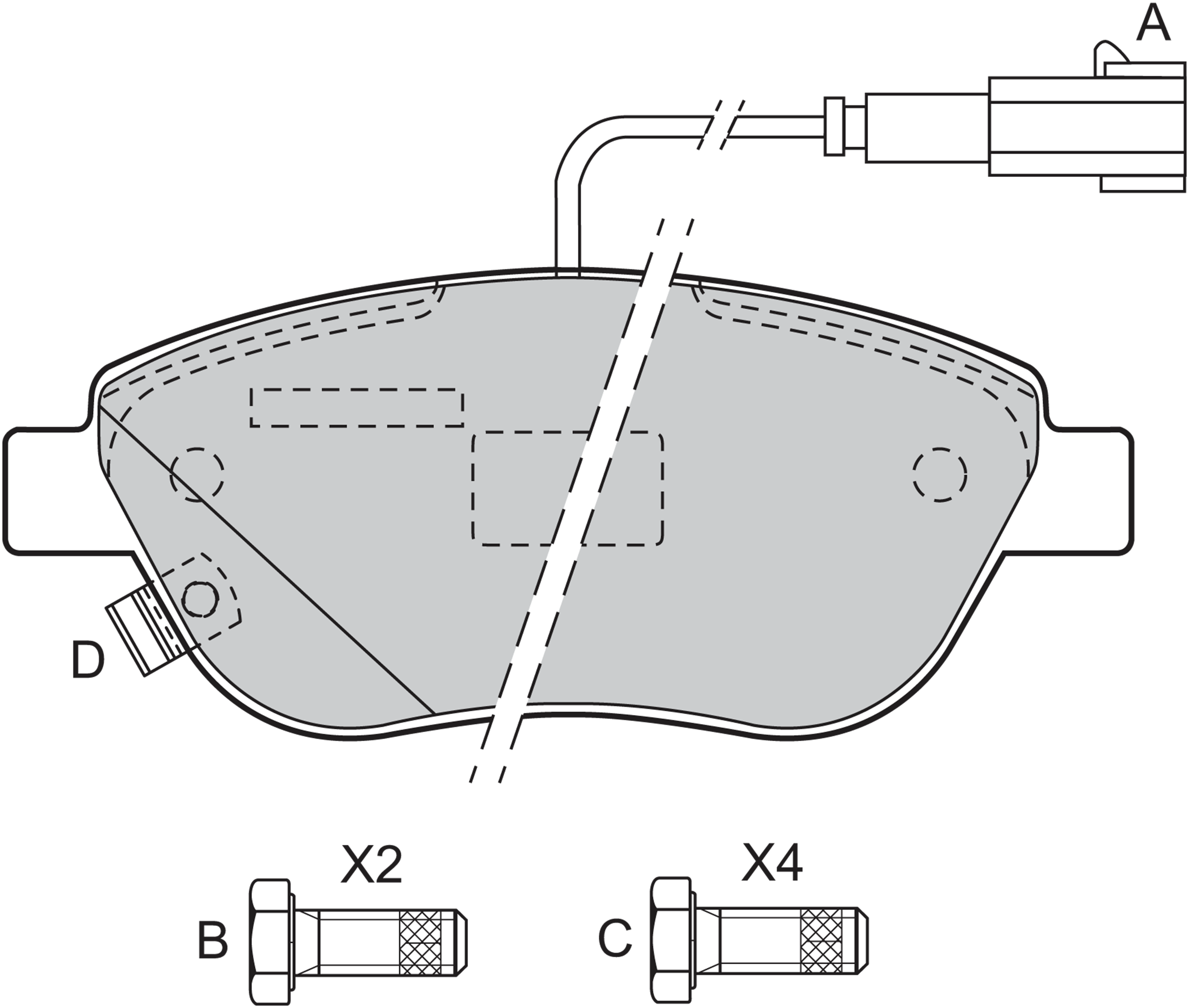 Jeu de 4 plaquettes de frein | VALEO
