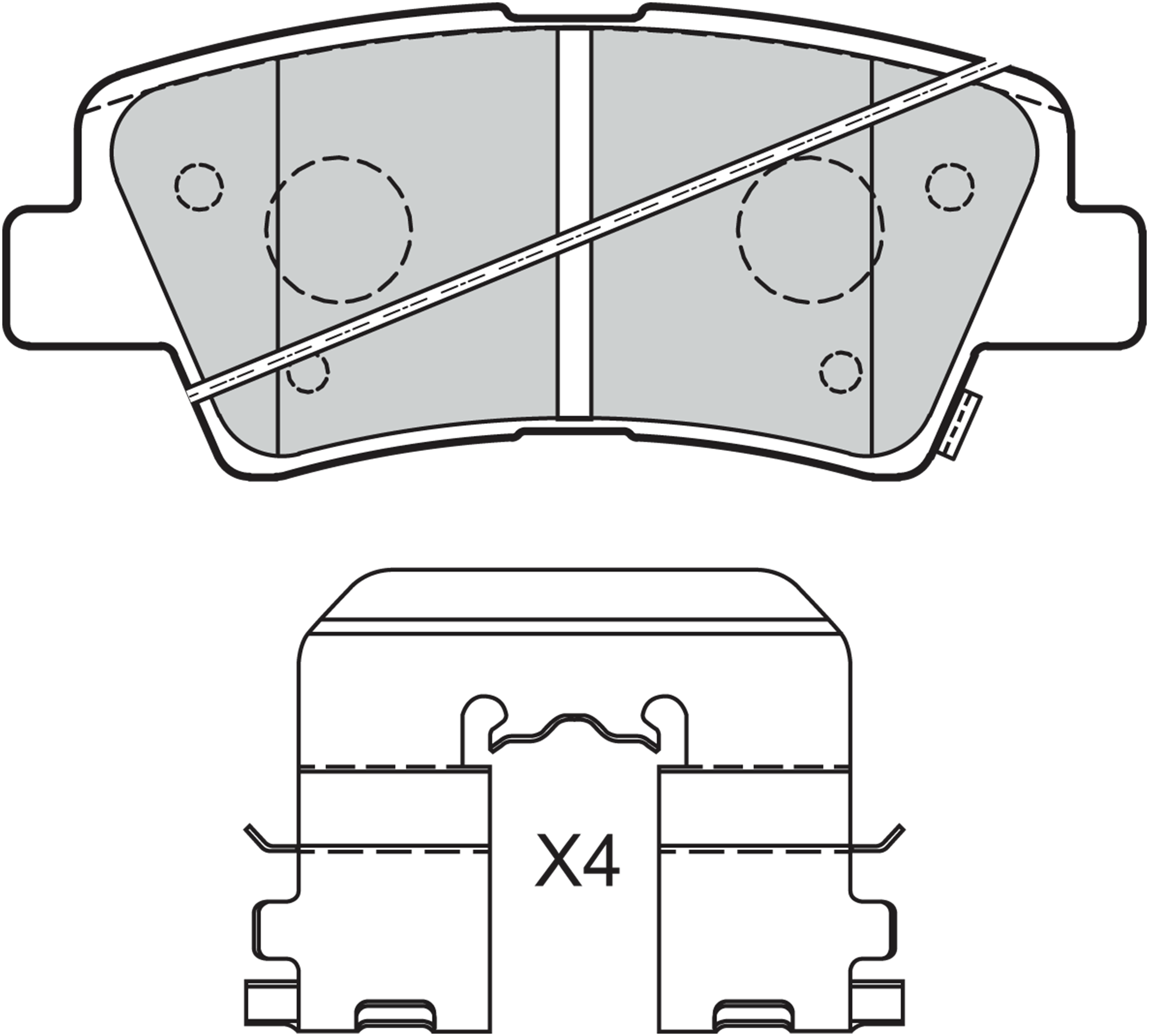 Jeu de 4 plaquettes de frein | VALEO