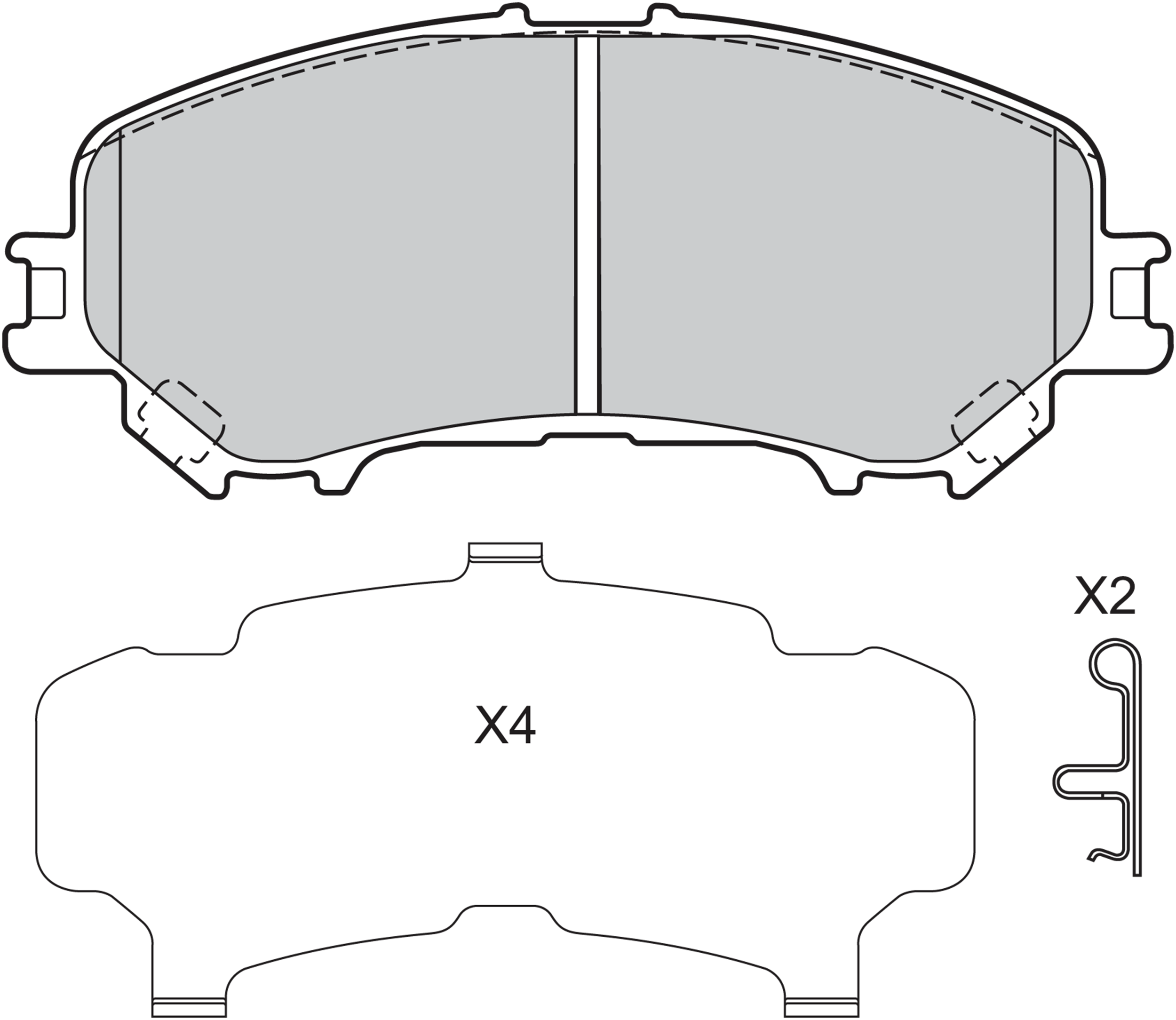 Jeu de 4 plaquettes de frein | VALEO