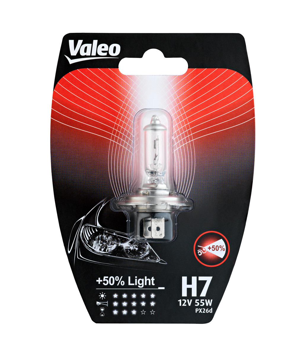 Ampoule, projecteur longue portée +50% LIGHT | VALEO