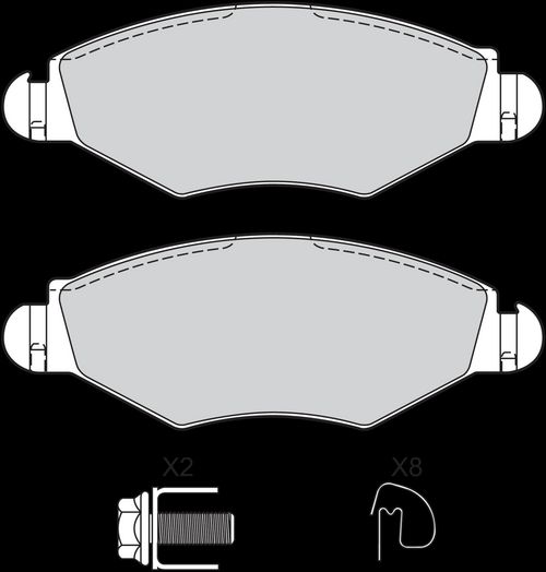 Image du produit pour Jeu de 4 plaquettes de frein