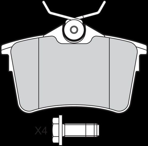 Image du produit pour Jeu de 4 plaquettes de frein
