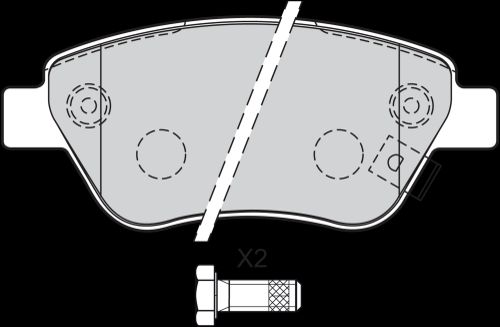 Image du produit pour Jeu de 4 plaquettes de frein