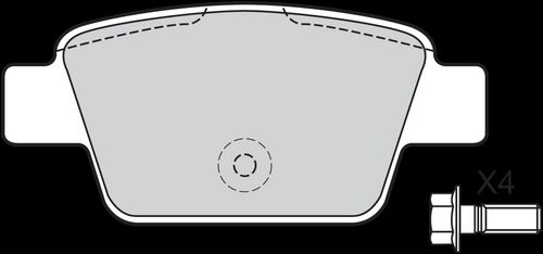 Image du produit pour Jeu de 4 plaquettes de frein