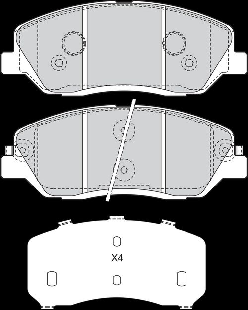 Image du produit pour Jeu de 4 plaquettes de frein