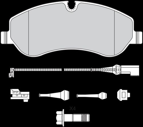 Image du produit pour Kit de plaquettes de frein, frein à disque