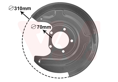Déflecteur, disque de frein | VAN WEZEL