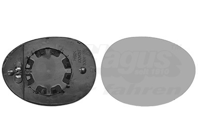 Verre de rétroviseur, rétroviseur extérieur * HAGUS * | VAN WEZEL