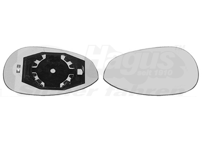 Verre de rétroviseur, rétroviseur extérieur * HAGUS * | VAN WEZEL