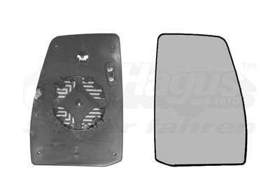 Verre de rétroviseur, rétroviseur extérieur * HAGUS * | VAN WEZEL