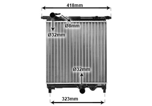 Image du produit pour Radiateur, refroidissement du moteur