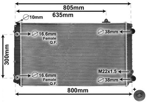 Image du produit pour Radiateur, refroidissement du moteur