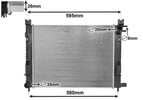 Image du produit pour Radiateur, refroidissement du moteur