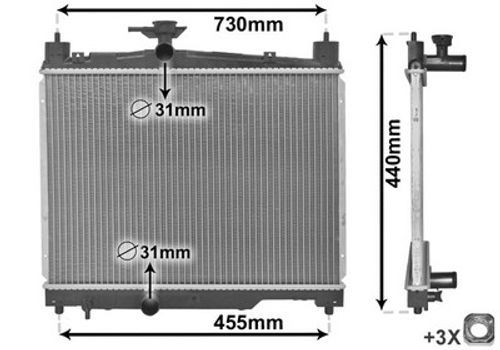 Image du produit pour Radiateur, refroidissement du moteur
