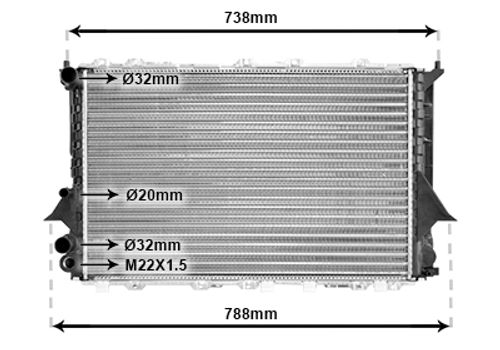 Image du produit pour Radiateur, refroidissement du moteur