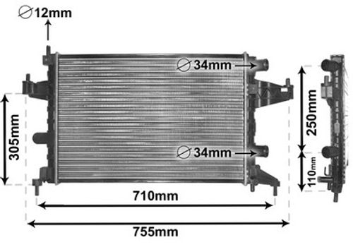 Image du produit pour Radiateur, refroidissement du moteur