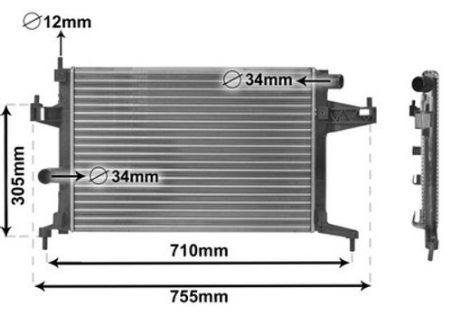 Image du produit pour Radiateur, refroidissement du moteur