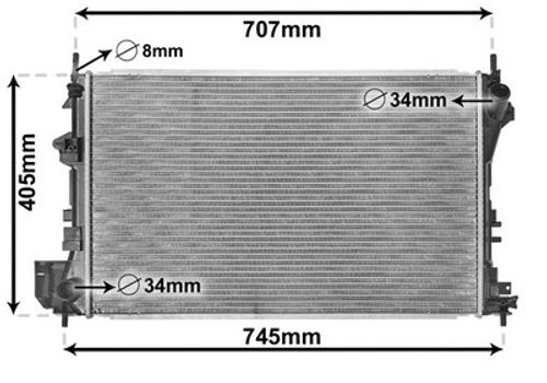 Image du produit pour Radiateur, refroidissement du moteur