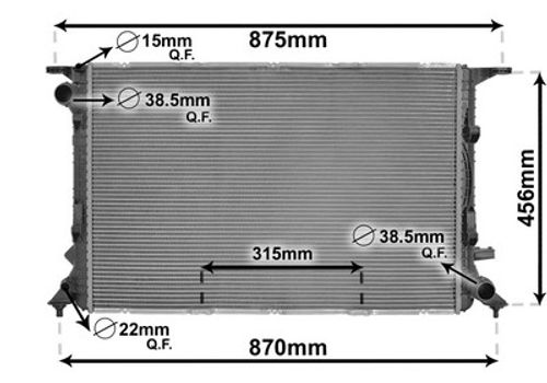 Image du produit pour Radiateur, refroidissement du moteur