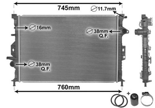 Image du produit pour Radiateur, refroidissement du moteur
