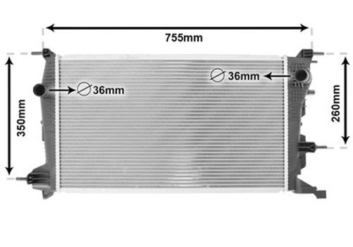 Image du produit pour Radiateur, refroidissement du moteur