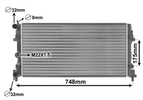 Image du produit pour Radiateur, refroidissement du moteur