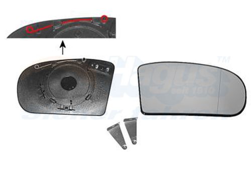 Image du produit pour Verre de rétroviseur, rétroviseur extérieur * HAGUS *