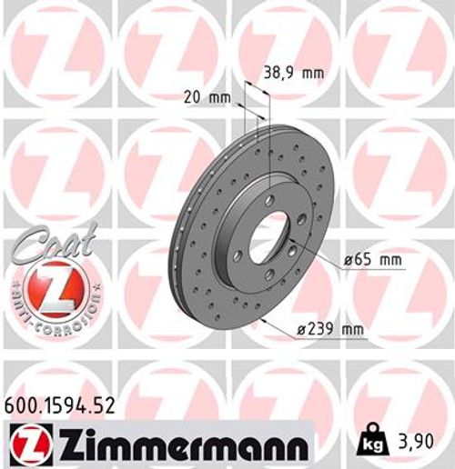 Image du produit pour Disque de frein DISQUE DE FREIN SPORT COAT Z